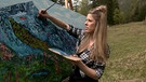 Sani Kneitinger beim Malen | Bild: BR